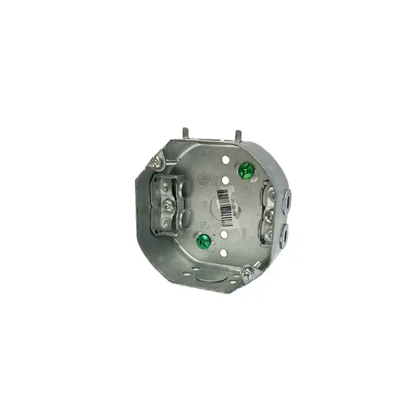 [54151-LA]  4" Octagonal Box with Cable Clamps & Mounting Bracket - Shallow | 54151-LA