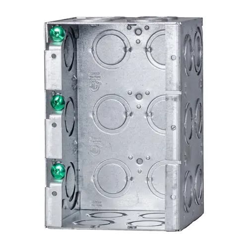 [MBD-3K] 3 Gang Masonry Box That Is 3-1/2" Deep 63CU.IN. With Concentric Knockout | MBD-3K
