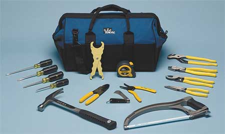 [35-808] 16-Piece Master Electrician’s Kit w/Large Mouth Bag
