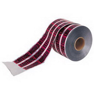 [42-252] Detectable Underground Tape "Caution Buried Fiber Optic Line", Orange, 6" x 1,000'