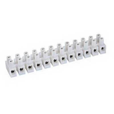 Barrier Strip, 12-Circuit, 50A/300V cUL, 20-8 AWG