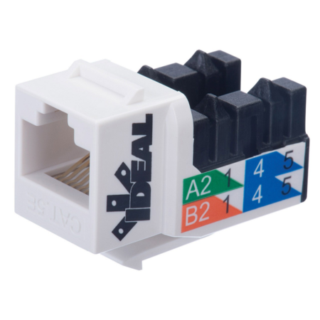 CAT 6 Keystone Jack, White, Pack of 10