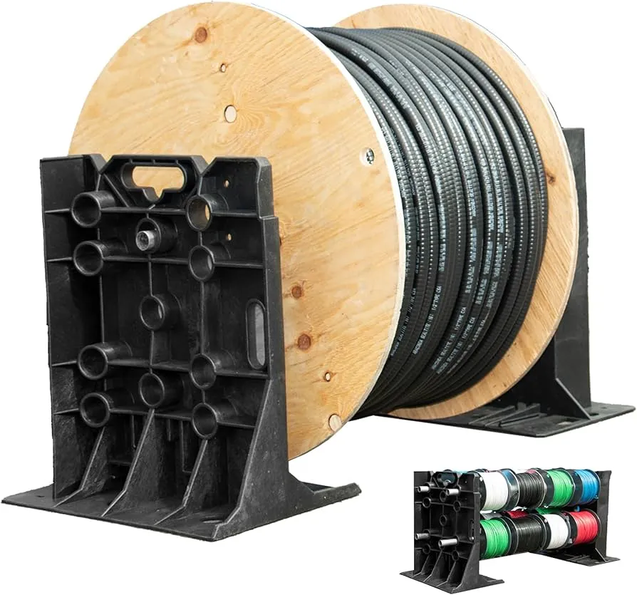 [11470] Rack-A-Tiers XL Wire Dispenser - Electrician's Multi-Purpose Cable Spool Rack, Award-Winning Electrical Reel Caddy (11470)