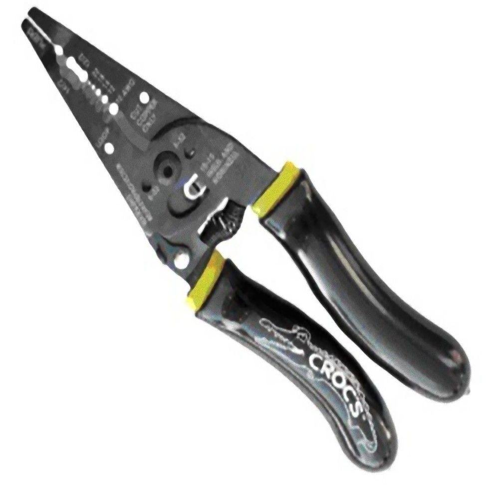[47000] Rack-A-Tiers Croc's Needle Nose Wire Strippers AWG 10-22, Wire Crimper, Heavy Duty, Ergonomic Hand Tool (47000)