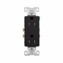 Eaton TR1107BK Black 15 Amp Decorator Tamper-Resistant Receptacle