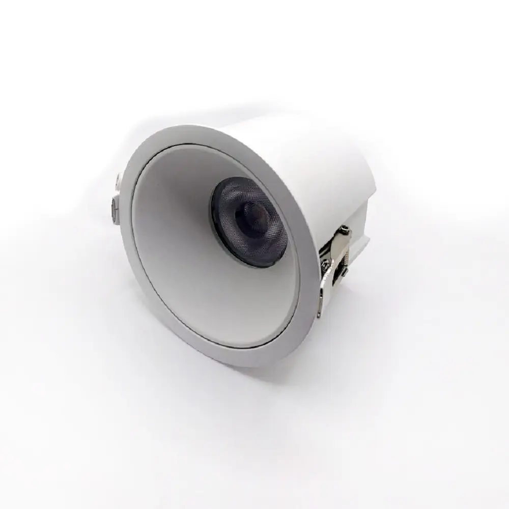 [CL-DL1-S-15-36D-3K-BK] Anti Glare Recessed Single Head Downlight 120VAC 15W 1050lm Beam angle 36° (Black, 3000K)