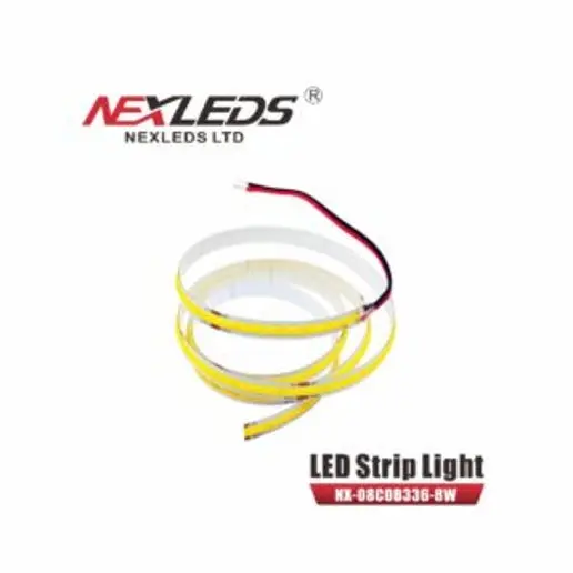 [NX-08COB320-8W-IP20-3K] 8MM COB Tapelight Strip Light IP20 - CRI90 320 chips/m (5 meter reel) (3000K)