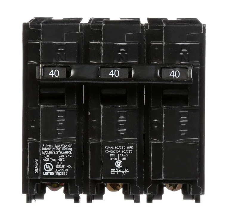 [Q340] Siemens Q340 40-Amp Three Pole Type QP Circuit Breaker
