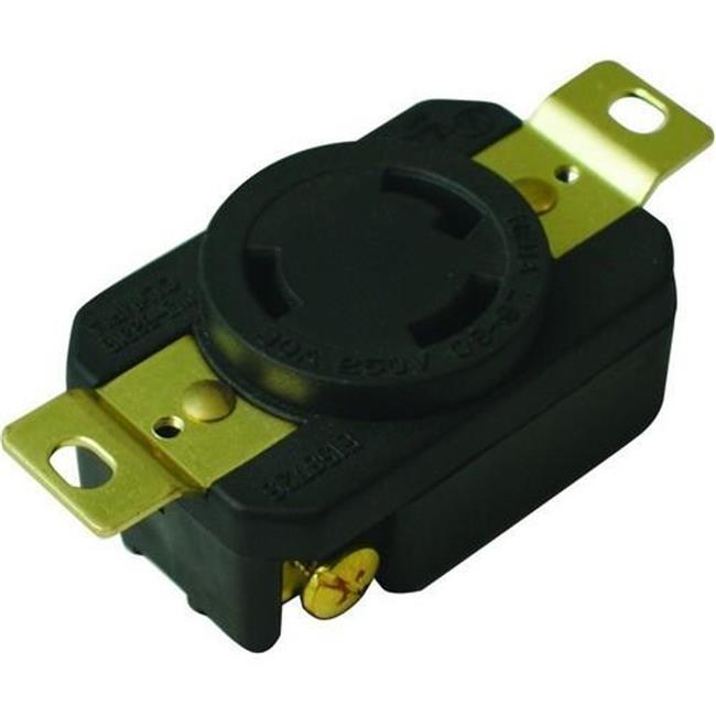 [89741] Morris Products 89741 Twist Lock Wall Mount Receptacles - 2 Pole  3 Wire  30A 250V