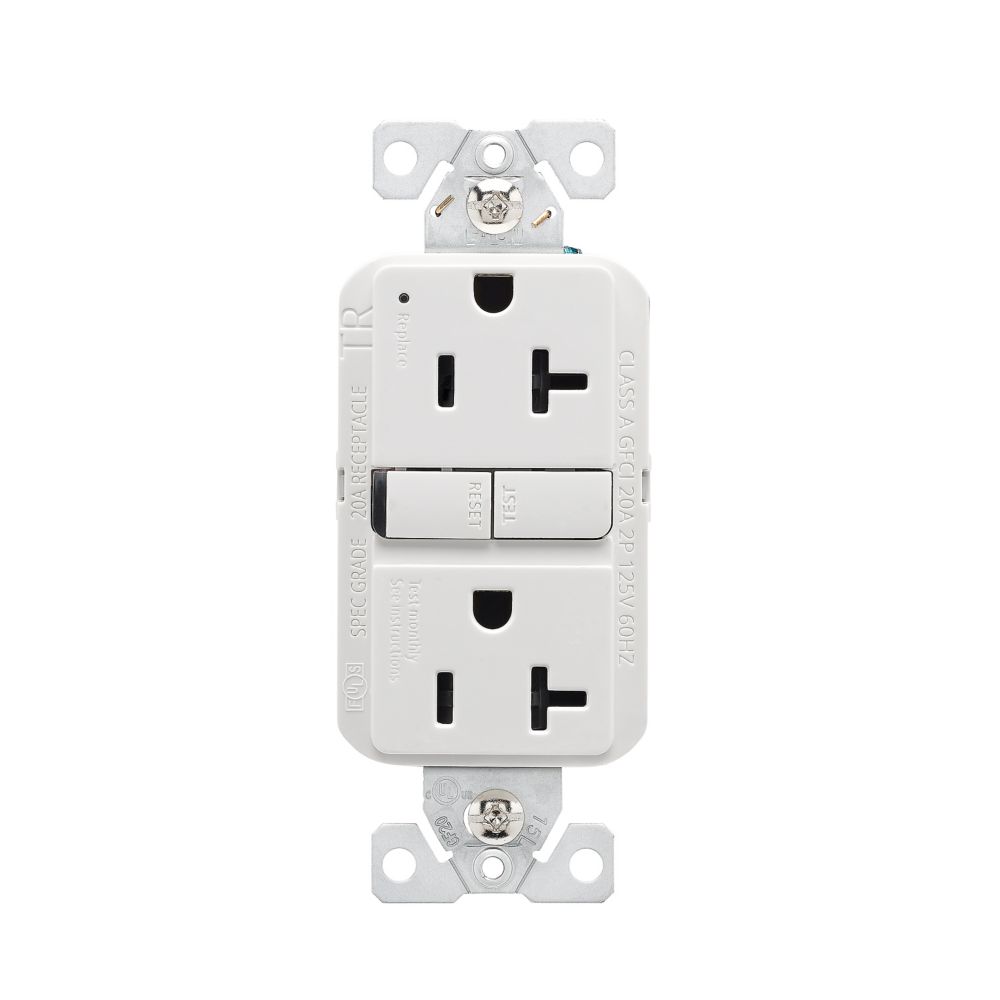 [TRGF20] Eaton Tamper-Resistant GFCI Receptacle, 125 V, 20 A,  NEMA 5-20R, White