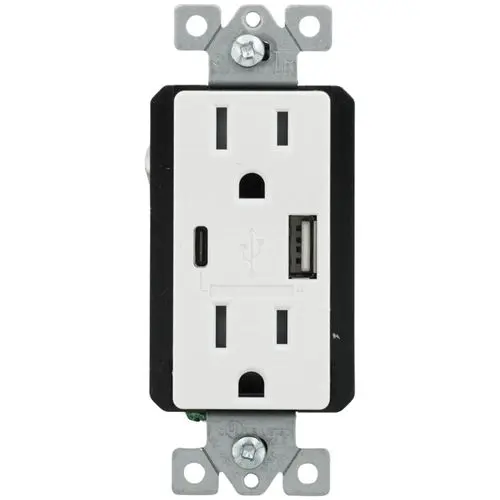[5622] 15A Tamper-Resistant Duplex Receptacle W/Usb-A & Usb-C