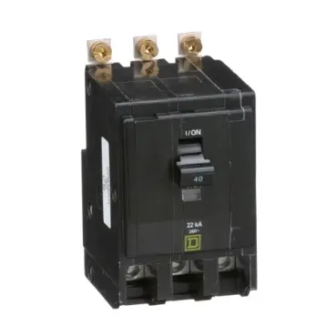 [QOB340] Square D QOB340 Miniature Circuit Breaker, QO, 40A, 3 pole, 120/240VAC, 22kA, bolt on