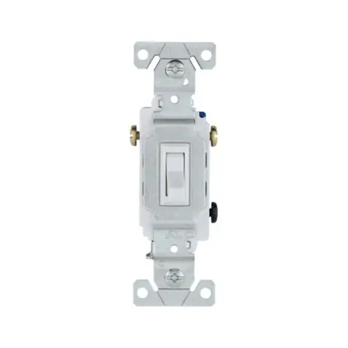 [1303W] COOPER INDUSTRIES 1303W 15Amp 120V 3-Way Residential Grade Toggle Switch  
