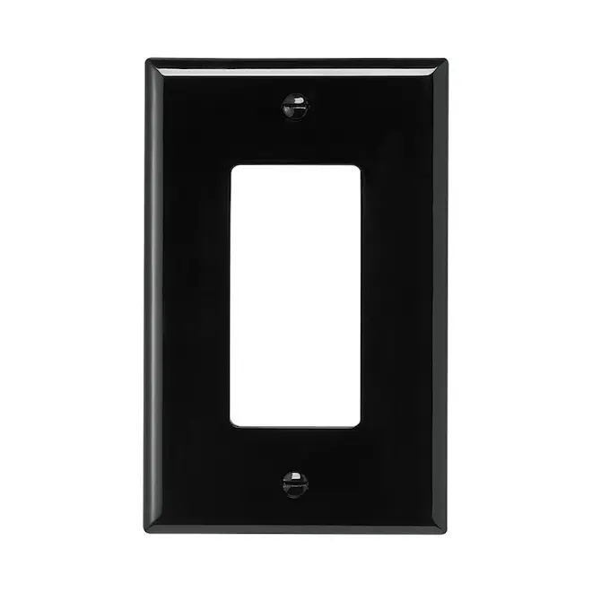 [PJ26BK] Eaton 1 Gang Wall Plate Black | PJ26B