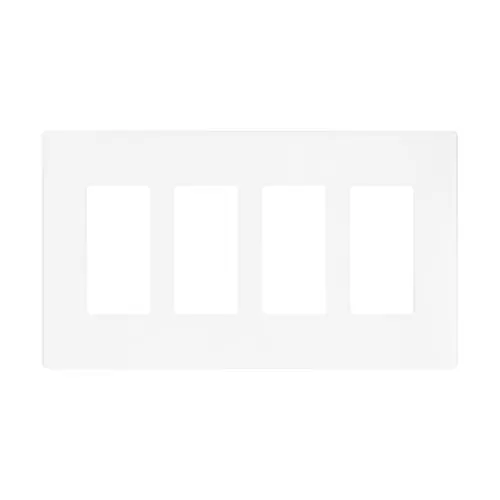 [PJS264W] Eaton 4 Gang Screwless Wall Plate White | PJS264W