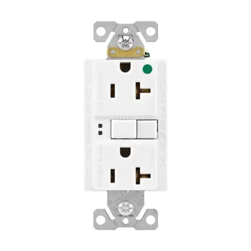 [SGFH20W] Eaton SGFH20W 20 Amp White UL Listed Hospital Grade Duplex GFCI Outlet Receptacle