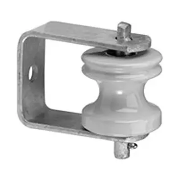 [217U] Hydel 217U - Flat Mount Clevis 200 Amp - Heavy Duty Dead End Cable Anchor - Wall Rack