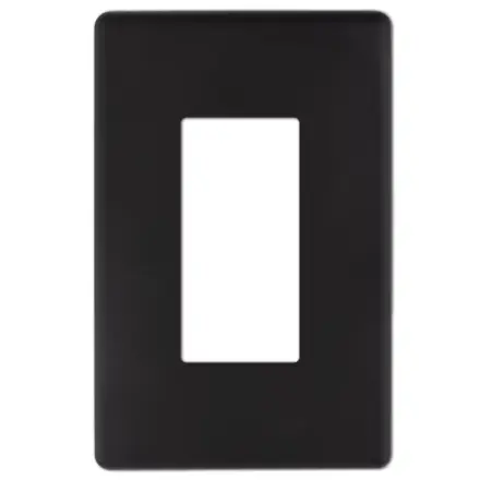 [140RMBSWF] StyleWell Kentley Screwless 1 Rocker Wall Plate Steel Matte Black