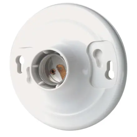 Leviton Keyless Lamp holder, White 