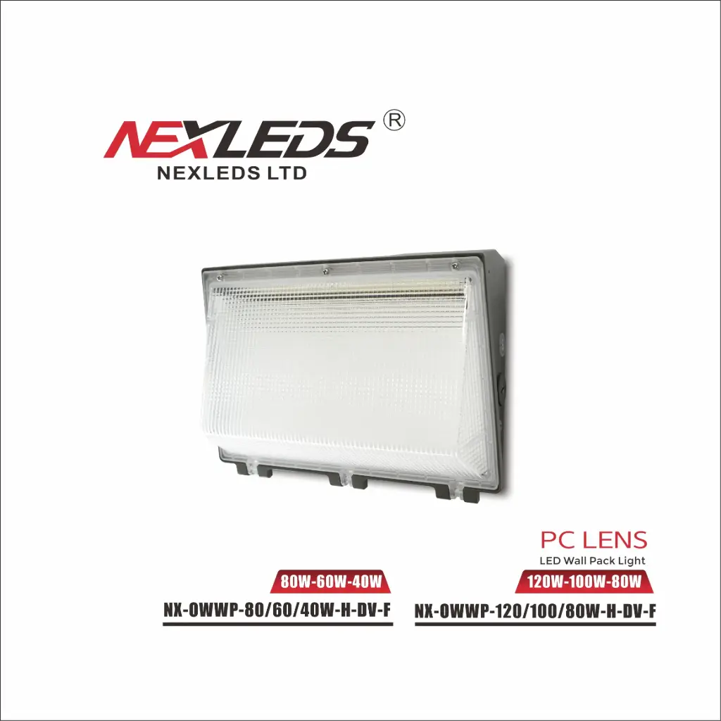 [NX-OWWP-80/60/40W-H-DV-F] Nexleds 40W/60W/80W Changeable Wallpack 3CCT 