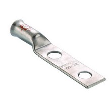 [94712] Morris 94712 Copper Flex Cable Long Barrel 2 Hole Compression Lugs 2AWG 1/4 Stud 5/8 Spacing