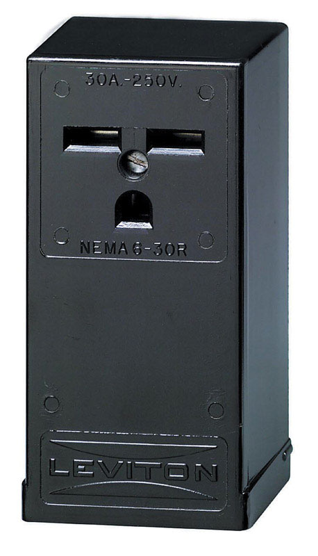 [5376] Leviton 250 V Black Outlet 6-30R 1 Pack