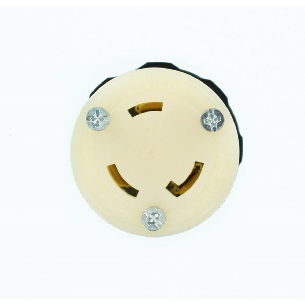 Leviton 165-C2623 30 Amp 3W  2P NEMA L6-30R Locking Connector