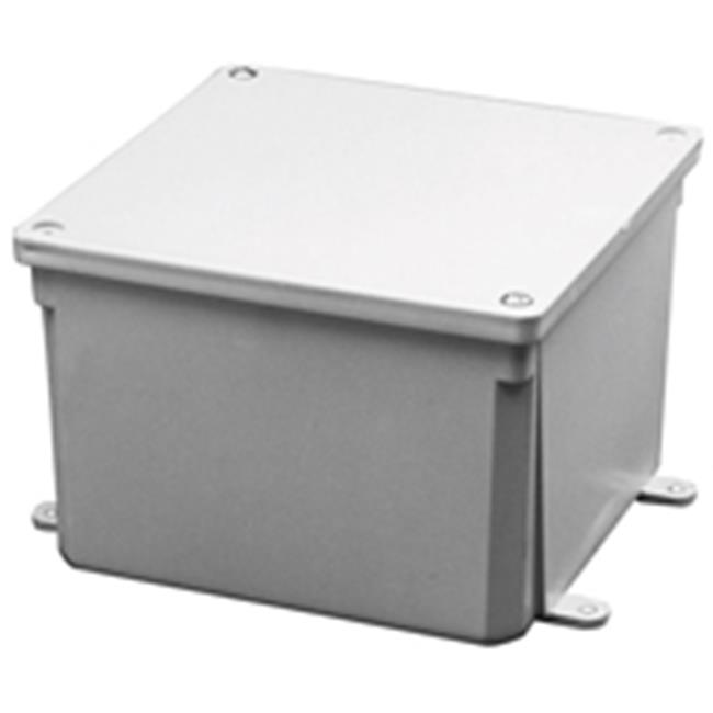 [E987R] 6 in. X 6 in. X 4 in. Gray Electrical PVC Junction Box