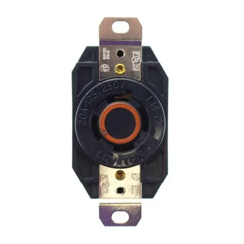 [2410] LEVITON 2410 Industrial Locking Receptacle, 20-AMP, 125/250V, L14-20R, 3P, 4W
