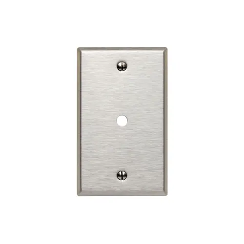 [84013] 1-Gang Telephone/Cable Wallplate, Standard Size, Magnetic Stainless Steel