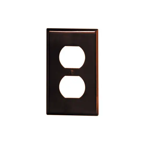[85003] 1-Gang Duplex Outlet/Receptacle Wallplate, Standard Size, Thermoset, Brown 85003