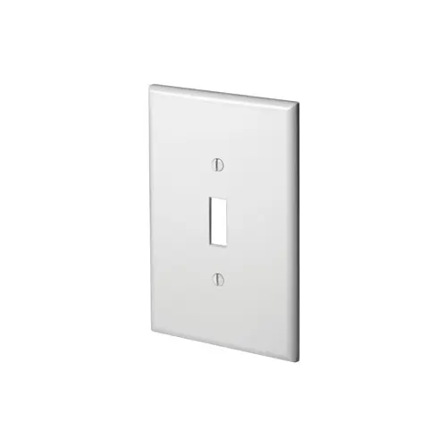 [88101] 1-Gang Toggle Switch Wallplate, Oversized, Thermoset, White