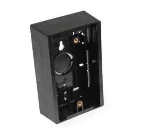 LEVITON 42777-1EB Back Box 1 Gangs Screwed, Rectangular Surface/Universal Black
