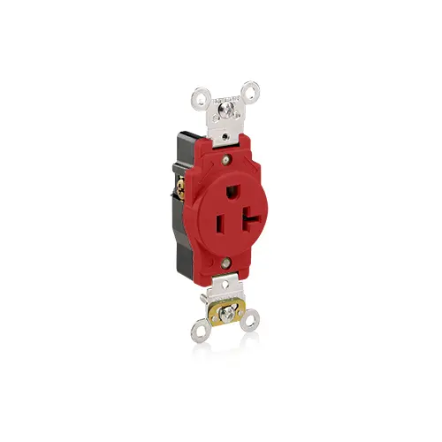 Leviton 20 Amp Single Receptacle/Outlet, Industrial Grade, Self-Grounding 5361-R