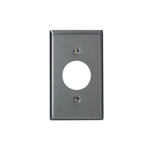 [84004-040] Leviton 1-Gang Wallplate, Standard Size, Non-Magnetic Stainless Steel 84004-40