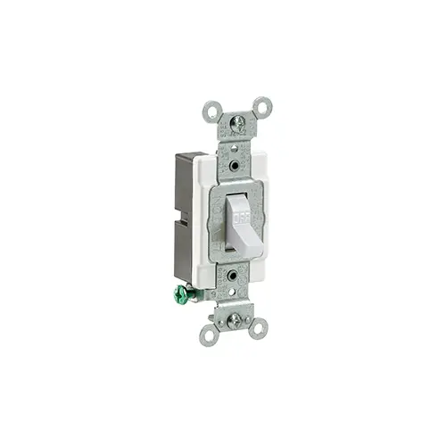 [CS115-2W] Leviton 15 Amp, Toggle Switch, Single-Pole, Quiet Switch, Commercial Spec Grade