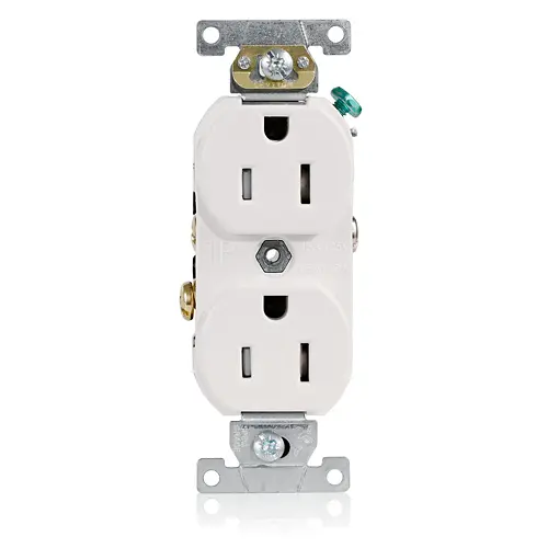[TBR15-W] Leviton Tamper-Resistant Duplex Receptacle, 15 Amp, 125 Volt TBR15-W