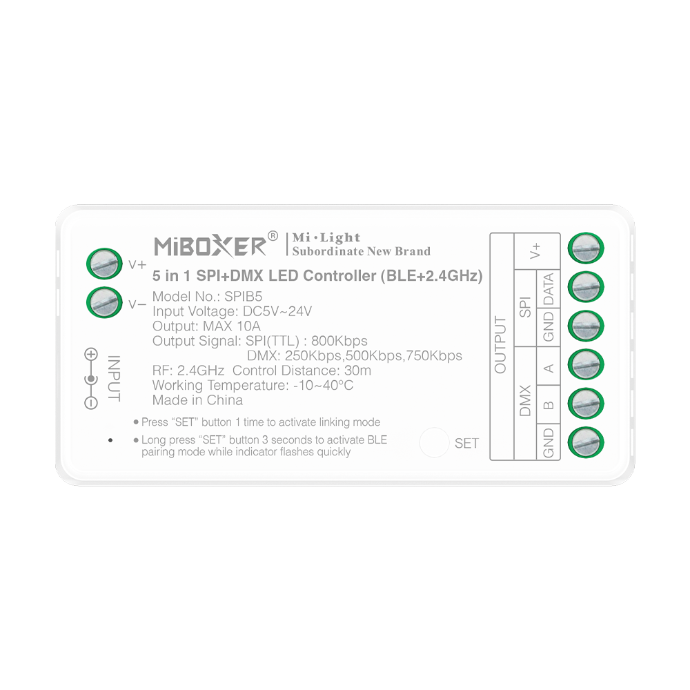 [SPIB5] Miboxer SPIB5 5 in 1 SPI+DMX LED Controller (BLE+2.4G)