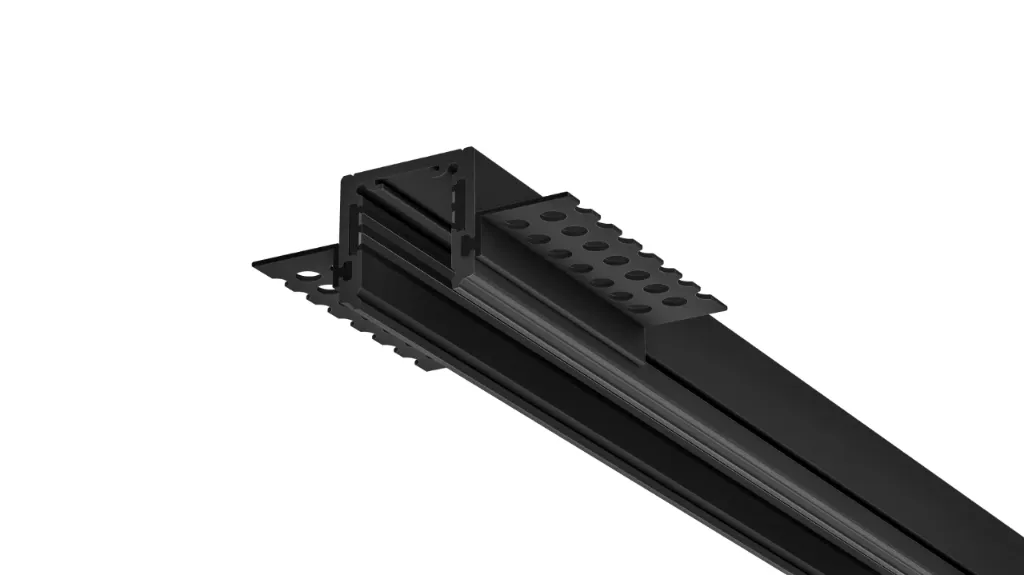 [HB-GD2000] 24V Magnetic Track Recessed/Flush 8' Aluminum Black Finish