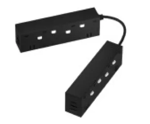 [HB-TrackPart5] 24V Magnetic Track Corner Coupling Aluminum Black Finish
