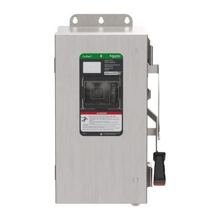 [VHU362DSGL] Square D VHU362DSGL Non-Fusible Safety Switch, 60A, 600V AC/DC, 3P
