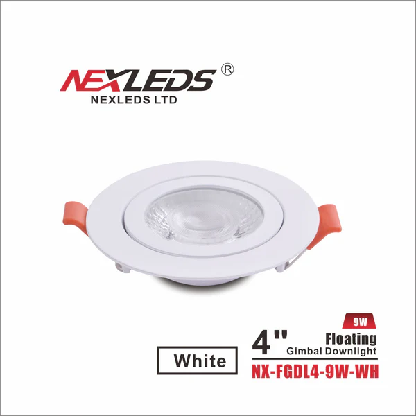 [NX-FGDL4-9W-FR-WH] Nexleds 4″ Floating Gimbal Potlight