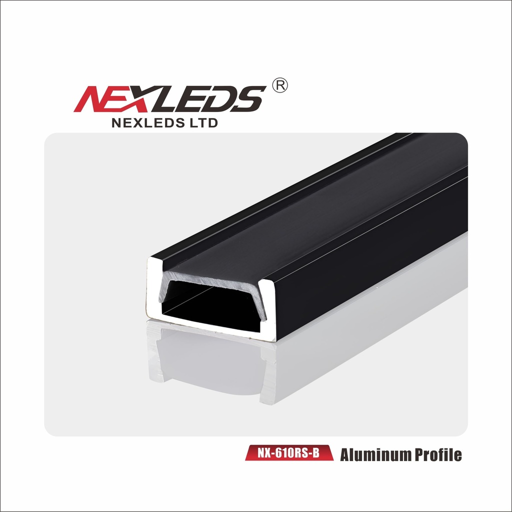 [NX-610RS-B] Nexleds Surface Mounted LED Aluminum BLACK FINISH