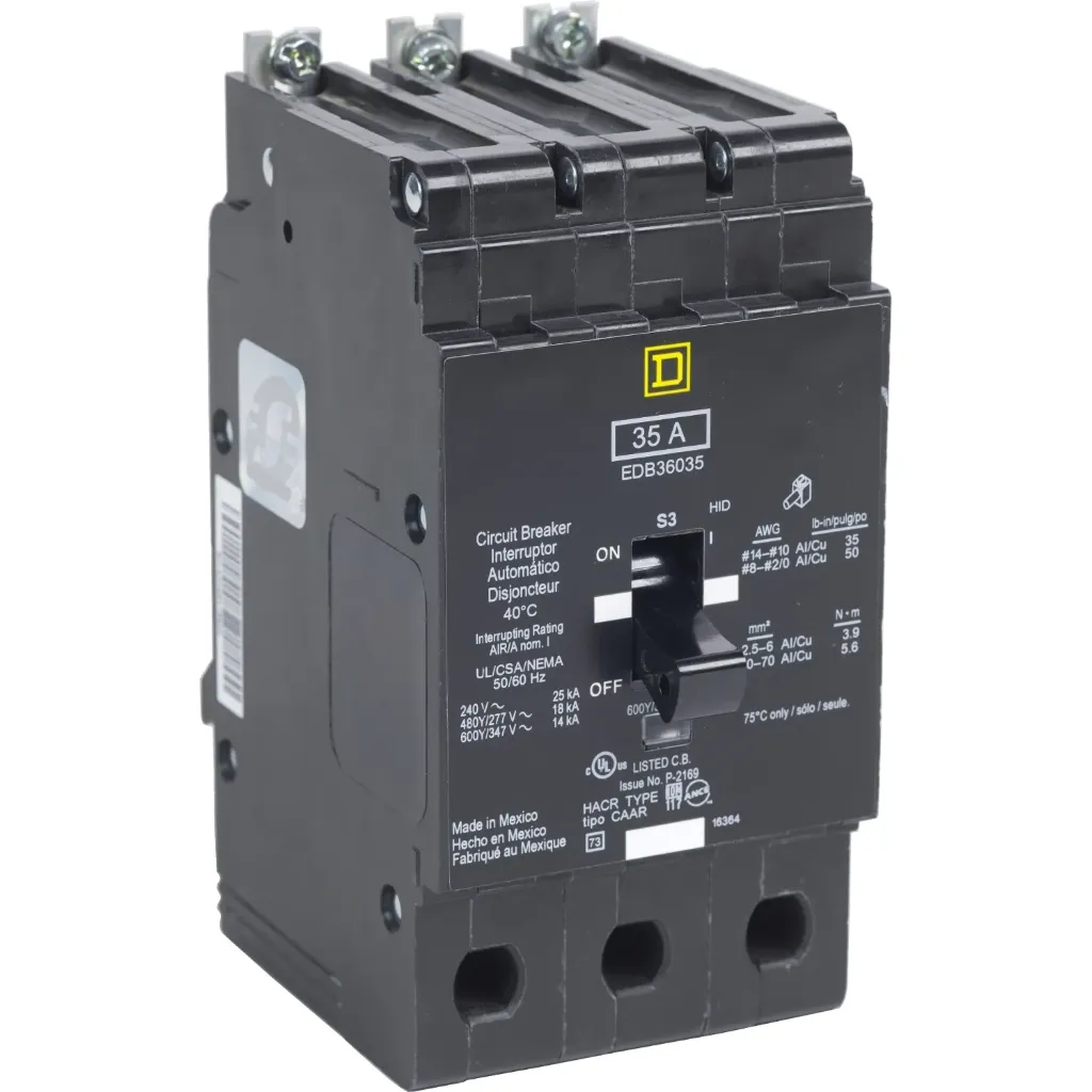 [EJB36050] EJB36050 - Square D - Molded Case Circuit Breaker Bolt-On - 50 Amp - 3 Pole - 600 Volt
