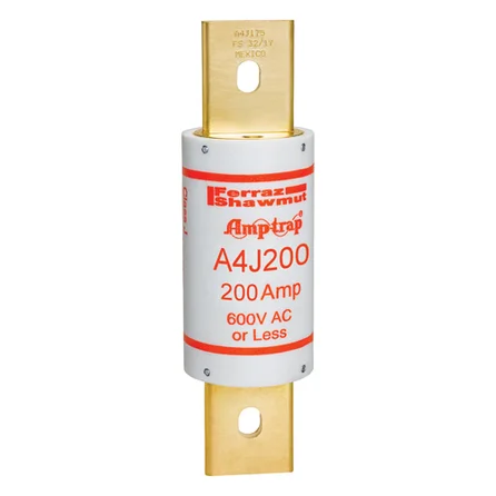 [A4J200] Mersen A4J200 Fuse, Fast-Acting, Class J, 200kA AC, 100kA DC, 600VAC/300VDC, 200A