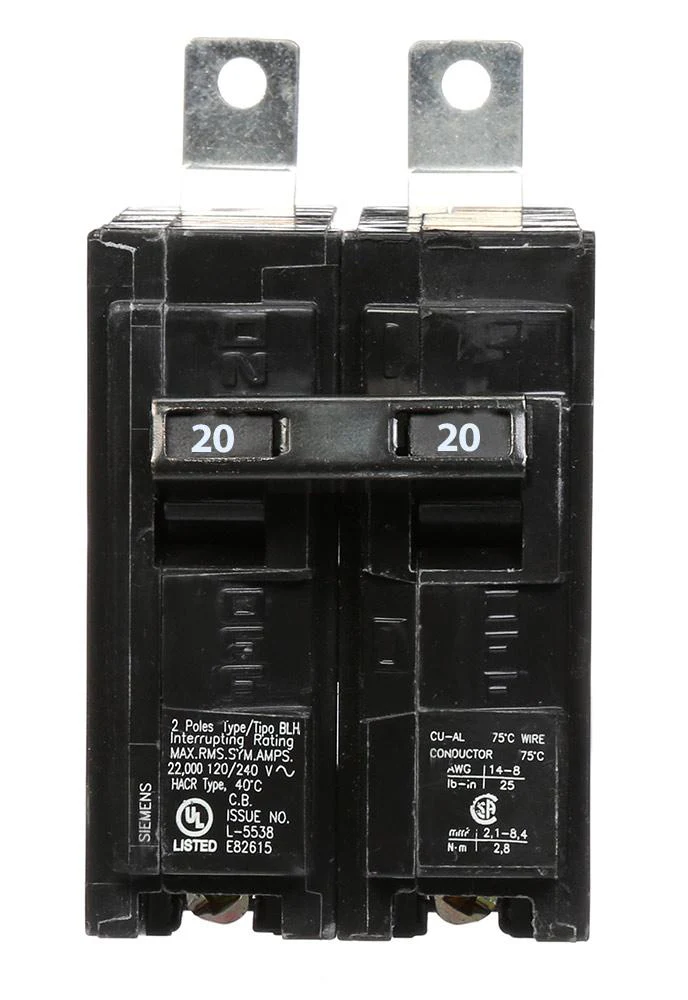 [B220H] B220H - Siemens - 20 Amp 22kA Circuit Breaker
