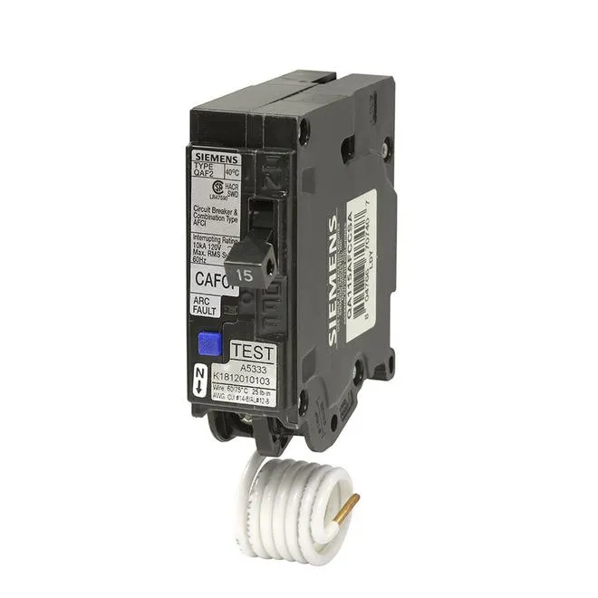 [Q115AF] Siemens 15-Amp Single Pole 120-volt Plug-On Combination AFCI Breaker
