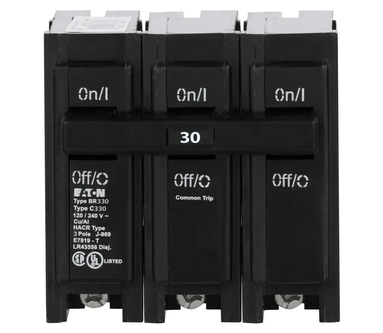 [BR330] Eaton BR330 30A Push On Three Pole Circuit Breaker