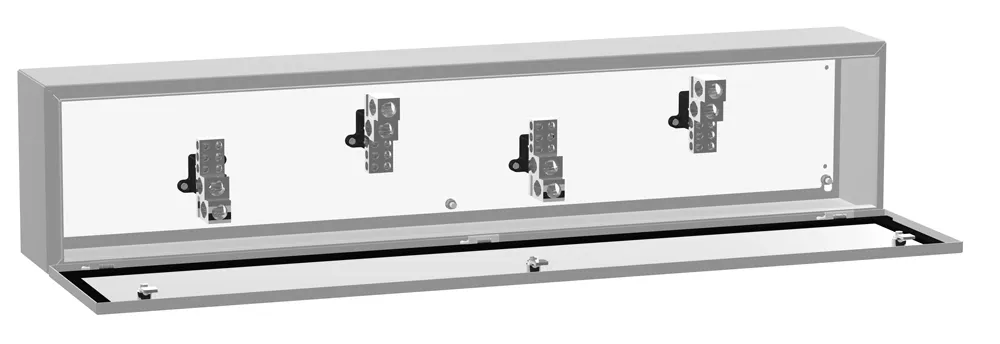 [CN4ST4604] Hammond CN4ST4604 3R/4 Splitter Trough 600A 4 Wire - Steel/Gray