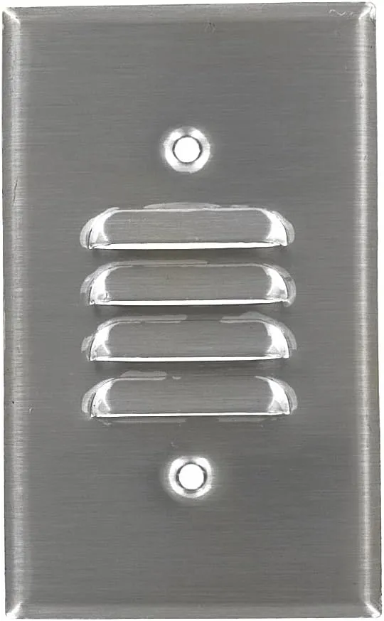 [84080-40] Leviton 84080-40 1-Gang Louvre Device Louvre Wallplate, Standard Size, Strap Mount, Stainless Steel